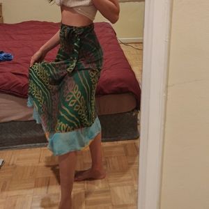 SOLD ❌ Reversable double layer Indian wrap skirt